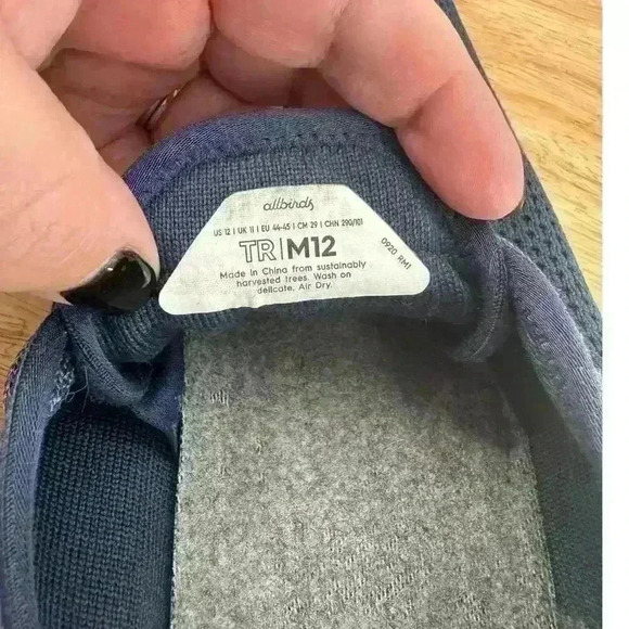 Allbirds TR Tree Runners Shoes Men 12 Navy Blue Comfort Running Lace Up Sneaker - Picture 10 of 11